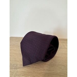 Fendi Mens Silk Tie Burgundy Navy Blue Micro Zucca Monogram Vintage